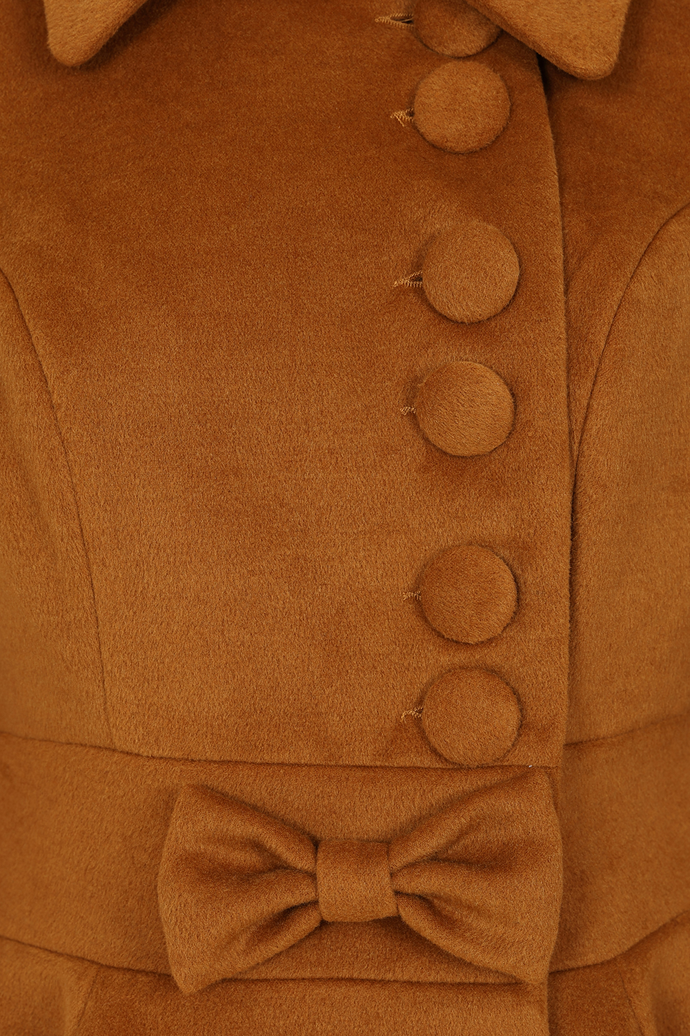 Caroline Swing Coat in Ochre Brown